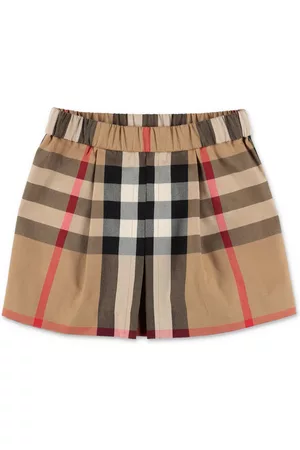 Burberry Checked Elastic Waist Skirt