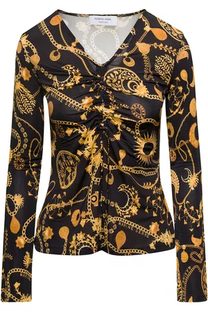 Marine Serre Printed Stretch Viscose Top