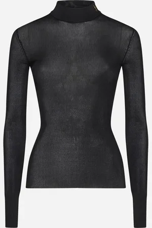 Saint Laurent Ysl Brooch Silk Top