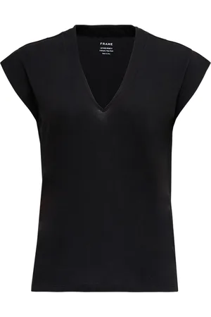 Frame Cotton V-neck T-shirt