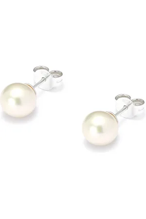 Hatton Labs Freshwater Pearl Stud Earrings In Sterling Silver Woman
