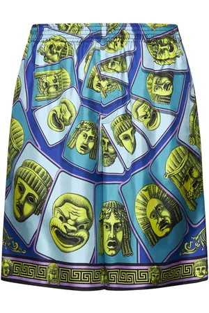 VERSACE Printed Silk Shorts