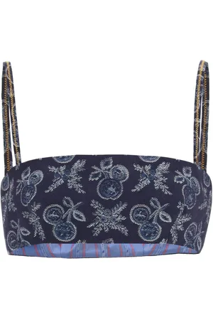 Etro Jacquard Demin Bralette Top