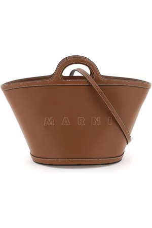 Marni Tropicalia Small Bag In Brown Leather