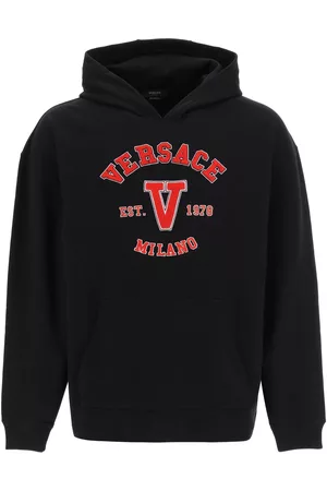 VERSACE Hooded Cotton Logo Sweatshirt