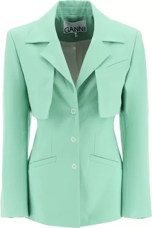 Ganni Cotton Suiting Blazer