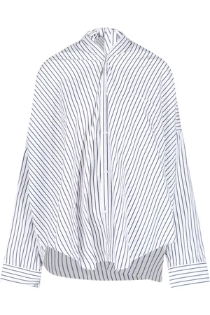 Balenciaga Striped Shirt With Bow Detail