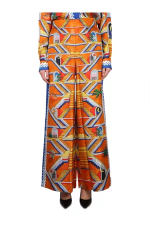 Casablanca Printed Wide Leg Trousers