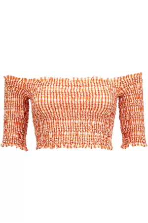 Kenzo Smock Stitch Cropped Top
