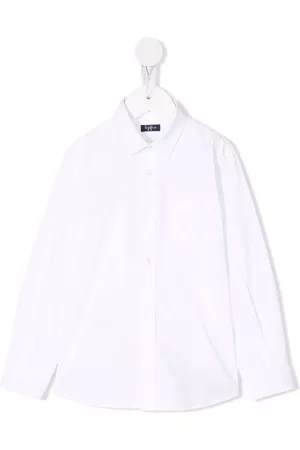 Il gufo White Shirt With Patch Pocket On The Chest In Cotton Boy