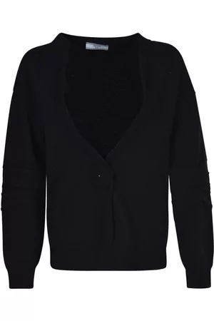 Prada Single Large Buttoned Knit Cardigan