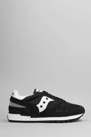 Saucony Shadow Original Sneakers In Black Suede And Fabric