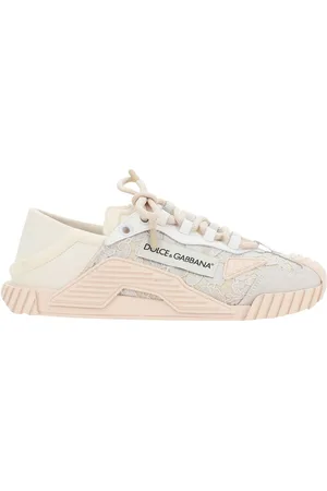 Dolce & Gabbana Leather And Lace Sneakers