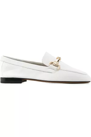 Doucal's Mujer Mocasines - White Leather Loafers
