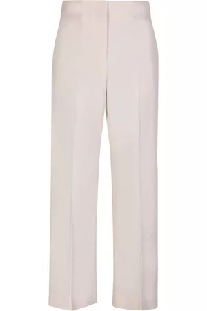 Msgm Cropped Ivory Trousers
