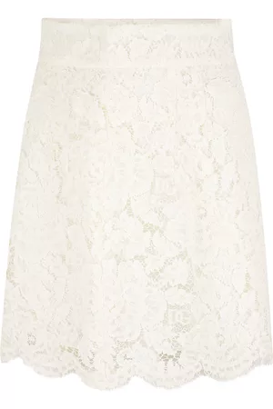 Dolce & Gabbana Floral Embroidered Perforated Skirt