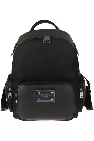 Dolce & Gabbana Backpack In Grained Calfskin And Nylon