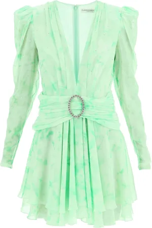 Alessandra Rich Tie-dye Silk Dress