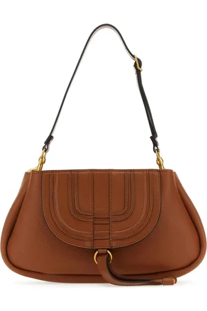 Chloé Brown Leather Marcie Clutch