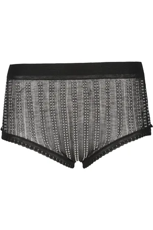 Paco rabanne Black Knitted High Waisted Briefs With Studs