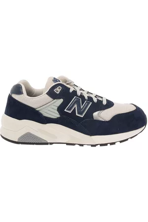 New Balance Low Top Sneakers With Logo In Suede Man
