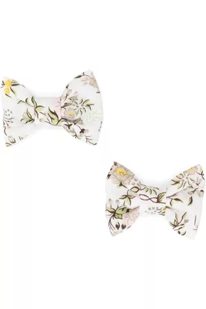 BONPOINT Niña y chica adolescente Accesorios para el cabello - White Miniclic Hair Clips With Flowers