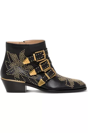 Chloé Mujer Botines bajos - Womans Susanna Leather Ankle Boots With Studs Detail