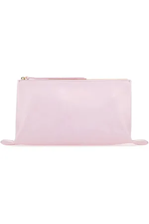 Jil Sander Pastel Pink Leather Medium Clutch
