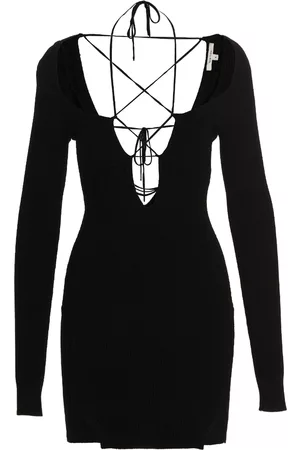 Nensi Dojaka Deep Neckline Minidress