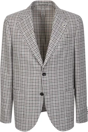 LARDINI Checked Single-breasted Jacket