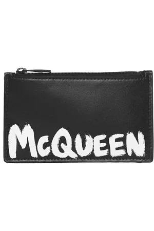 Alexander McQueen Logo Detail Leather Card Holder