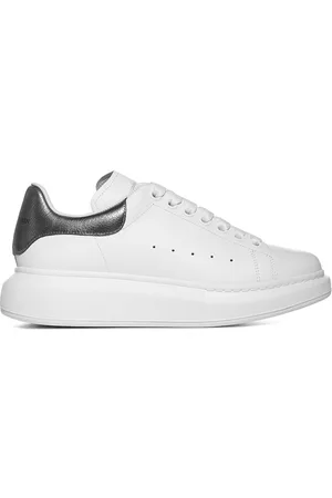 Alexander McQueen Oversized Sneakers In Leather With Contrasting Heel Tab