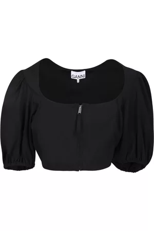 Ganni Topwear In Cotton