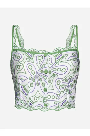 CHARO RUIZ IBIZA Tessa Broderie Cotton-blend Top