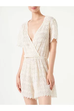 MC2 SAINT BARTH Off Lace Short Jumpsuit