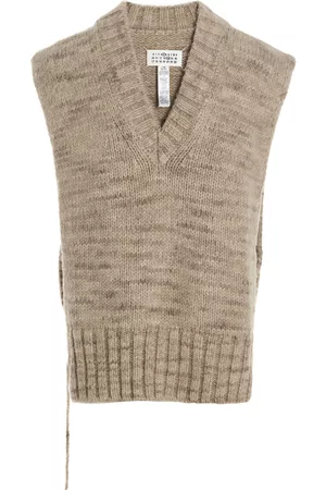 Maison Margiela Alpaca Wool And Cotton Blend Vest
