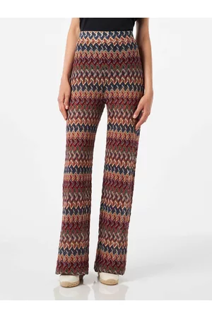 MC2 SAINT BARTH Ethnic Pattern Knitted Palazzo Pants