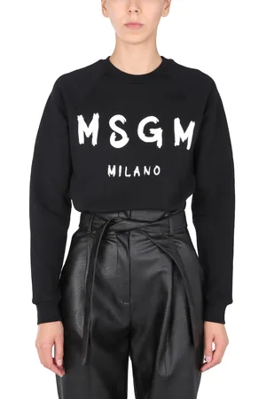 Msgm Sweatshirt With Brushed Logo Print