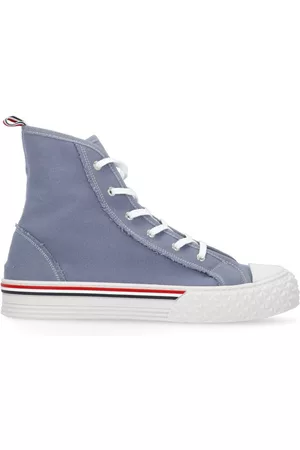 Thom Browne Sneakers In Light Blue Canvas