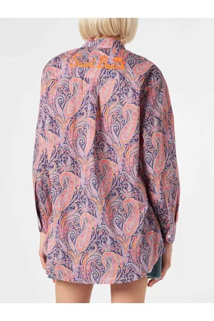 MC2 SAINT BARTH Brigitte Cotton Shirt With Liberty Flower Print Made With Liberty Fabric