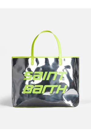 MC2 SAINT BARTH Silver Reflex Bag With Fluo Details