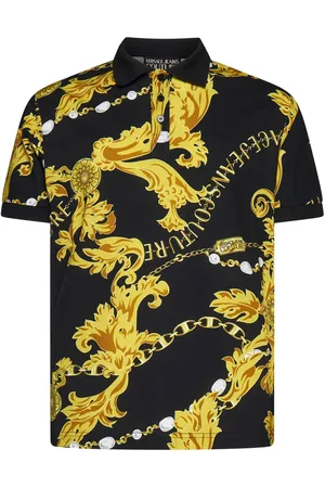 VERSACE Chain Couture Two Buttons Polo Shirt