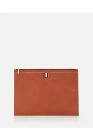 Thom Browne Medium Document Holder In Tb Vacchetta