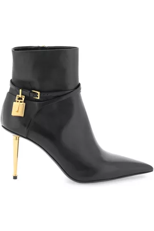 Tom Ford Leather Ankle Boots With Padlock