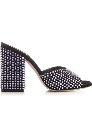 PARIS TEXAS Crystal Embellished Mules