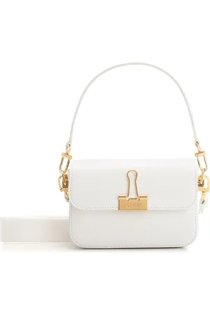 OFF-WHITE Plain Binder Small Leather Shoulder Bag