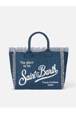 MC2 SAINT BARTH Vanity Indigo Canvas Shoulder Bag
