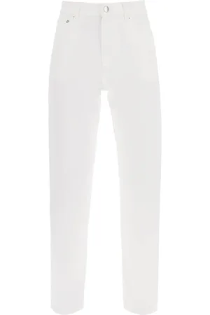 Loulou Studio Cropped Straight Cut Jeans