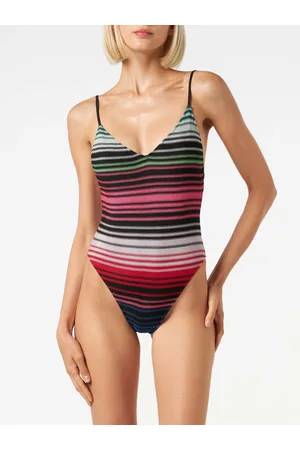 MC2 SAINT BARTH Woman One Piece Swimsuit With Stripes