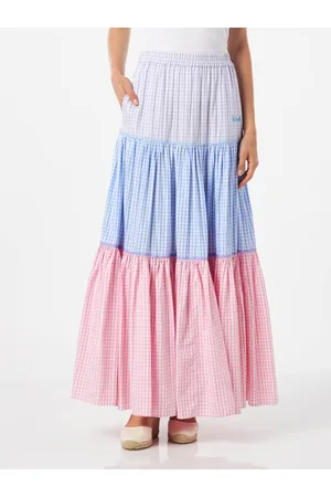 MC2 SAINT BARTH Gingham Print Cotton Skirt
